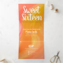 Search for orange sweet 16 invitations Elegant