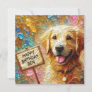 Search for golden retriever birthday cards Happy