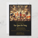 Search for black gold new years eve invitations Festive