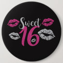 Search for birthday girl 16 buttons Pink
