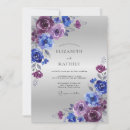 Search for plum and silver wedding invitations Watercolor