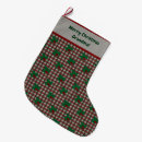 Search for green plaid christmas stockings Retro