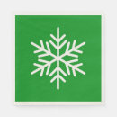 Search for green christmas party napkins Snowflake
