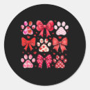 Search for pink paw print stickers Valentine