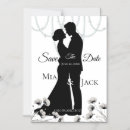 Search for silhouette save the dates Bride and groom