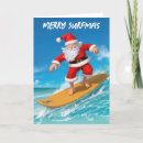 Search for surfing santa christmas cards Funny