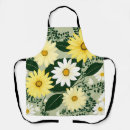 Search for white and yellow daisies aprons Green