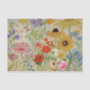 Search for vintage botanical tissue paper Red