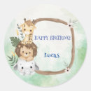 Search for zoo birthday stickers Watercolor