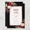 Search for burgundy black and gold wedding invitations Script