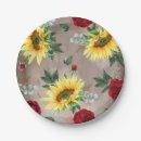 Search for sunflower plates Burgundy