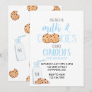 Search for milk and cookies invitations Blue