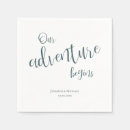 Search for the adventure begins napkins Blue green
