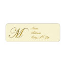 Search for monogram m return address labels Initials