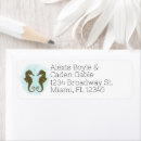 Search for seahorse wedding return address labels Watercolor
