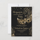 Search for masquerade save the dates Black and gold