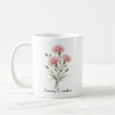 Recherche de fleur de mois de naissance tasses Janvier