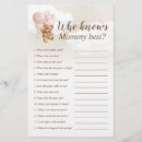 Search for who knows mommy best Baby shower