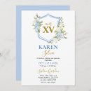 Recherche de blue quinceanera invitations Floral