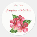Search for hibiscus wedding stickers Watercolor