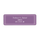 Search for plain purple return address labels Lavender