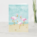 Search for pink watercolor flamingo cards Beach
