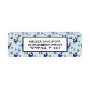 Search for red scarf return address labels Snowflakes