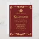 Search for red and gold quinceanera invitations Mis quince