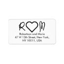 Search for cute couple return address labels Minimalist