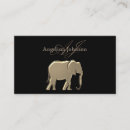 Search for elephant business cards Black