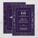 Search for purple and silver graduation invitations Trendy