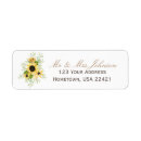 Search for fall bridal shower return address labels Sunflower