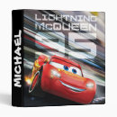 Search for cars binders Lightning mcqueen