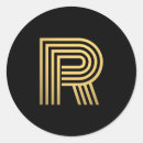Search for gold r monogram stickers Modern