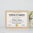 Search for certificates of excellence Certificate of completion