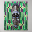Recherche de masque tribal posters Bleu