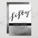 Search for male 50th birthday invitations Modern