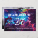 Search for colourful rehearsal dinner invitations Blue