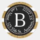 Search for black round return address stickers Anniversary