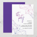 Search for geometric birthday invitations Purple