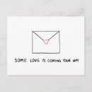 Search for sending love postcards Illustration
