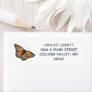 Search for monarch return address labels Butterfly
