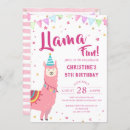 Recherche de llama anniversaire invitations Anniversaire aux filles
