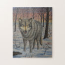 Recherche de loup puzzles Gris