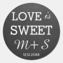 Search for vintage chalkboard wedding stickers Love is sweet