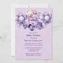 Search for purple teddy bear baby shower invitations For kids