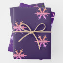 Search for purple snowflakes wrapping paper Retro