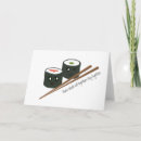 Recherche de sushi vœux cartes Kawaii