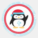Search for winter penguin stickers Red