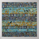 Recherche de oiseaux sur un fil posters Contemporain